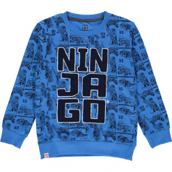 Bluza w kolorze niebiesko-czarnym. Bluzy dla chłopców marki bonprix. W wyprzedaży za 42.95 zł.