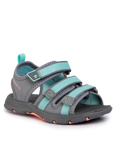 Merrell Sandały M-Hydro MK162555 Szary. Szare sandały dziewczęce Merrell, ze skóry, bez zapięcia. Za 199.99 zł.