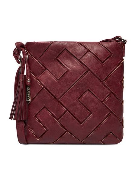 Lasocki Torebka C-MLP-E-024-05 Bordowy. Czerwone listonoszki damskie Lasocki, bez wzorów, z materiału, bez dodatków. Za 169.99 zł.