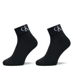 Skarpety krótkie Calvin Klein Jeans. Czarne skarpety męskie Calvin Klein Jeans, bez wzorów, z jeansu. Za 59.99 zł.