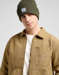 MESKA CZAPKA ZIMOWA LEE WORKWEAR BEANIE OAK MOSS 112372691. Zielone czapki i kapelusze męskie Lee, na zimę, bez wzorów. Za 89.99 zł.