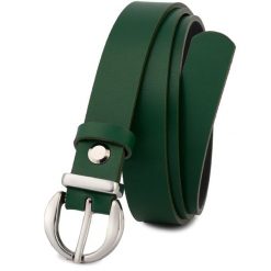 Pasek skórzany BELTIMORE zielony r.110-125 cm O22. Zielone paski damskie bez wzorów. Za 49.90 zł.