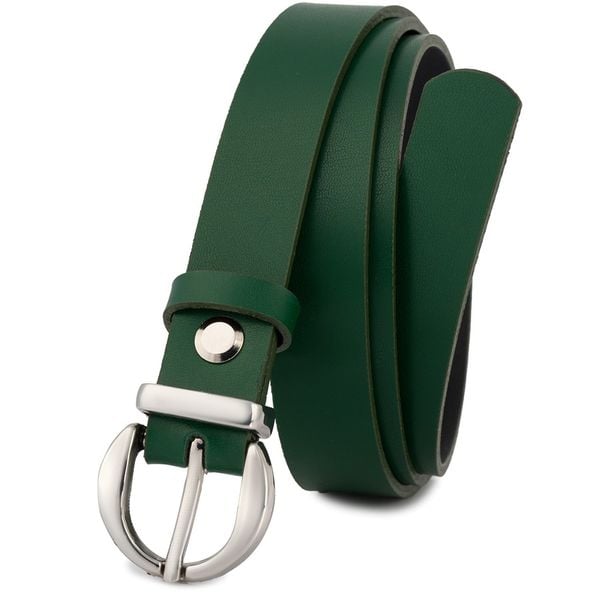 Pasek skórzany BELTIMORE zielony r.110-125 cm O22. Zielone paski damskie bez wzorów. Za 49.90 zł.