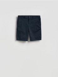 Szorty regular z lyocellem - granatowy. Niebieskie szorty męskie Reserved, bez wzorów, z lyocellu. Za 129.99 zł.