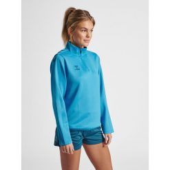 Bluza do piłki ręcznej damska Hummel hmlCORE XK. Niebieskie bluzy sportowe damskie Hummel, xs, bez wzorów, bez kaptura, na fitness i siłownię. Za 204.00 zł.