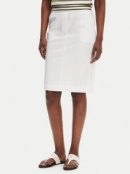 Olsen Spódnica ołówkowa 16001367 Biały Slim Fit. Białe spódnice damskie Olsen, bez wzorów, z bawełny, ołówkowe. Za 329.99 zł.