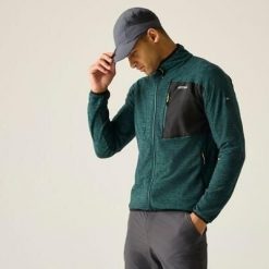 Męska bluza polarowa Scaris z zamkiem błyskawicznym i marlowym wykończeniem. Niebieskie bluzy męskie Regatta, m, bez wzorów, z polaru, bez kaptura. Za 229.99 zł.