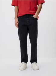 Jeansy straight z efektem sprania - szary. Szare jeansy męskie Reserved. W wyprzedaży za 119.99 zł.