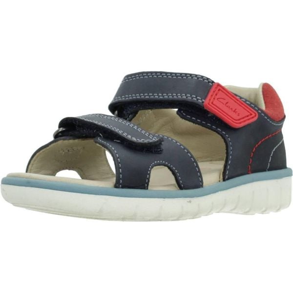 Sandały CLARKS ROAM SURF T Niebieski. Niebieskie sandały męskie Clarks, ze skóry, bez zapięcia. Za 141.99 zł.