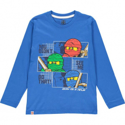 Koszulka w kolorze niebieskim. Niebieskie t-shirty dla chłopców marki Lego Wear Fashion, z bawełny, z długim rękawem. W wyprzedaży za 35.95 zł.