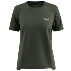 T-shirt damski Salewa Puez Hybrid. Zielone t-shirty damskie Salewa, m, bez wzorów, z materiału, retro, bez kołnierzyka. Za 388.00 zł.