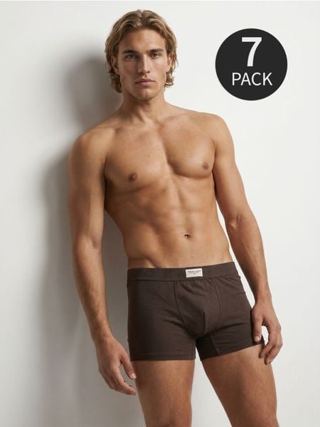 Bokserki Long 7 pack - wielobarwny. Bokserki męskie Sinsay, l, bez wzorów. Za 59.99 zł.