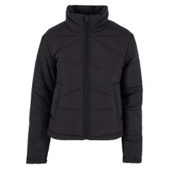 Damska kurtka puchowa Urban Classics Arrow. Czarne kurtki sportowe damskie Urban Classics, l, bez wzorów, z materiału, bez kaptura. Za 160.00 zł.