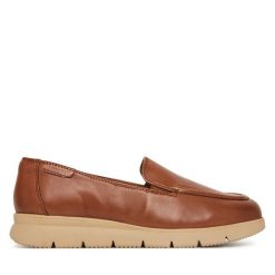 Półbuty Tamaris. Brązowe półbuty damskie Tamaris, bez wzorów, bez obcasa, na płaskiej podeszwie, bez zapięcia. Za 239.99 zł.