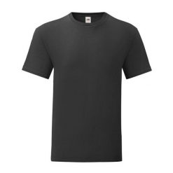 Męska Koszulka Iconic 150. Czarne koszulki sportowe męskie Fruit of the Loom, m, bez wzorów, bez kołnierzyka, bez ramiączek, trekkingowe. Za 28.99 zł.