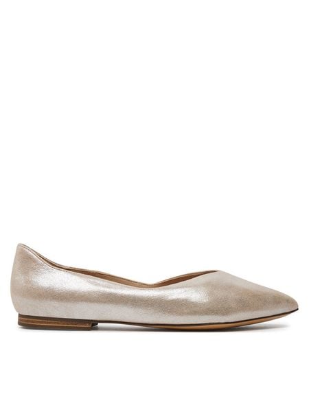 Caprice Baleriny 9-22110-42 Złoty. Żółte baleriny damskie Caprice, bez wzorów, ze skóry, bez obcasa. Za 166.99 zł.
