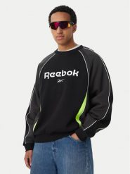 Reebok Bluza Tomasz RK25746CCM Czarny Regular Fit. Czarne bluzy męskie Reebok, l, bez wzorów, z bawełny, bez kaptura. Za 249.99 zł.