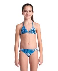 Strój kąpielowy dziewczęcy dwuczęściowy bikini basen Arena Water Print. Białe stroje kąpielowe dla dziewczynek Arena, bez wzorów, z elastanu. Za 91.98 zł.