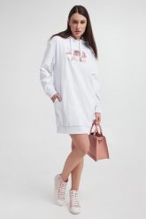 Sukienka dresowa ARMANI EXCHANGE. Sukienki damskie Armani Exchange, s, bez wzorów, z dresówki, bez kołnierzyka, bez ramiączek. W wyprzedaży za 417.02 zł.