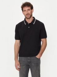 Gant Polo Contrast 2013039 Czarny Regular Fit. Czarne koszulki polo męskie GANT, m, bez wzorów, z bawełny, bez ramiączek. Za 499.99 zł.
