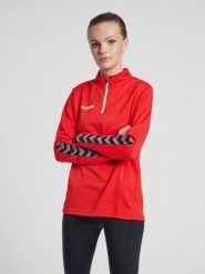 Bluza do piłki nożnej damska Hummel demi-zip hml AUTHENTIC. Niebieskie bluzy damskie Hummel, xs, bez wzorów, z materiału, bez kaptura. Za 177.40 zł.