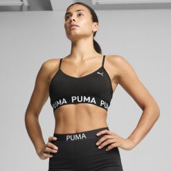 Damski stanik MOVE PUMA STRONG PUMA. Czarne biustonosze Puma, bez wzorów. Za 129.00 zł.