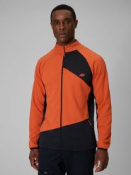 4F Bluza trekkingowa regular bez kaptura męska - pomarańczowa S. Brązowe bluzy męskie 4f, l, bez wzorów, z materiału, bez kaptura. Za 199.99 zł.