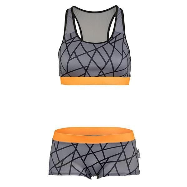Beco Tangram Bikini B-Cup szaro-pomarańczowy. Brązowe bikini damskie 47 Brand, bez wzorów. Za 300.99 zł.