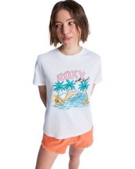 Koszulka z krótkim rękawem dla Kobiety OCEANREGULAR POSTER Biały. Białe t-shirty damskie Roxy, m, bez wzorów, z bawełny, klasyczne, bez kołnierzyka. Za 69.99 zł.