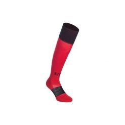 Skarpety do rugby R500 wysokie. Czerwone skarpety męskie OFFLOAD, bez wzorów, z elastanu. W wyprzedaży za 14.99 zł.