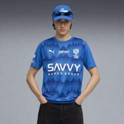 Męska koszulka domowa Al-Hilal SFC 25/26 PUMA Blue Intense Blazing. Niebieskie koszulki sportowe męskie Puma, m, bez wzorów, bez kołnierzyka, bez ramiączek, do piłki nożnej. Za 439.00 zł.