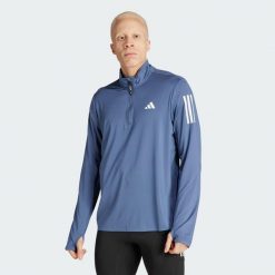 Kurtka Own the Run Half-Zip. Niebieskie kurtki męskie Adidas, xl, bez wzorów, do biegania. Za 129.99 zł.