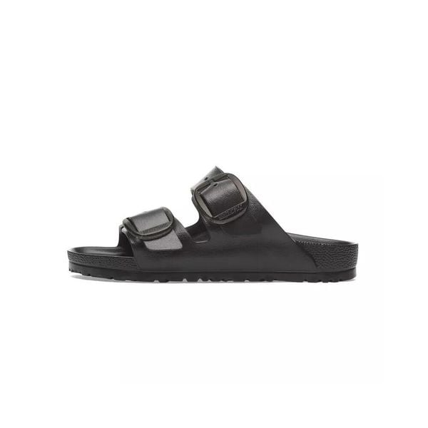 Klapki damskie Birkenstock Arizona. Czarne klapki damskie Birkenstock, bez wzorów, z gumy, klasyczne, bez obcasa. Za 429.00 zł.