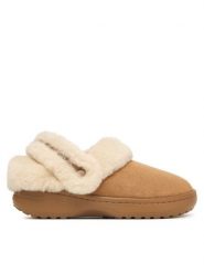 Crocs Klapki Classic Unfurgettable Vegan Suede Clog 212106 Beżowy. Brązowe klapki damskie Crocs, bez wzorów, ze skóry, bez obcasa. Za 299.99 zł.