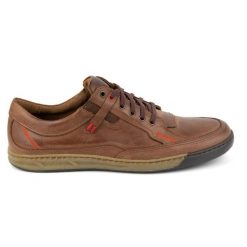 KOMODO Buty męskie skórzane Casual 932K brązowe. Brązowe półbuty na co dzień męskie casualowe, bez zapięcia. Za 351.82 zł.