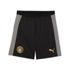 Szorty treningowe Manchester City. Niebieskie krótkie spodenki sportowe męskie Puma, m, bez wzorów, z materiału, na fitness i siłownię. Za 264.42 zł.