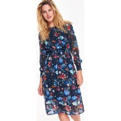 SUKIENKA MIDI W KWIATOWY NADRUK. Sukienki damskie marki TOP SECRET. W wyprzedaży za 59.99 zł.