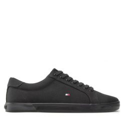 Tenisówki Tommy Hilfiger. Czarne półbuty na co dzień męskie Tommy Hilfiger, bez wzorów, bez zapięcia. Za 189.99 zł.