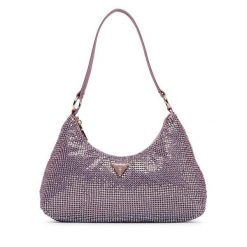 Torebka Guess. Fioletowe torebki do ręki damskie Guess, z aplikacjami, klasyczne, bez dodatków. Za 544.99 zł.