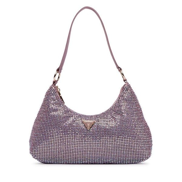 Torebka Guess. Fioletowe torebki do ręki damskie Guess, z aplikacjami, klasyczne, bez dodatków. Za 544.99 zł.