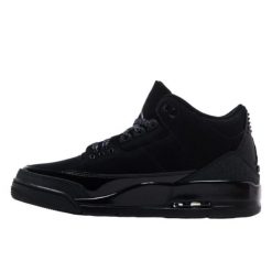 Buty Jordan Air Jordan 3 Retro Black Cat. Czarne obuwie sportowe damskie Jordan, bez wzorów, z nubiku. W wyprzedaży za 1,526.60 zł.