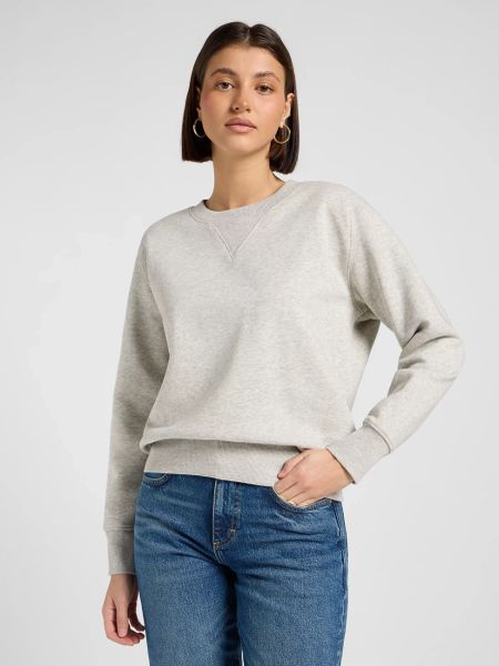 DAMSKA BLUZA LEE RAGLAN CREW SWS GREY HEATHER 112371560. Brązowe bluzy damskie Lee, xs, bez wzorów, bez kaptura. Za 199.99 zł.