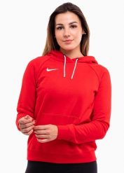 Bluza sportowa damska Nike Wmns Park 20 Fleece. Czerwone bluzy sportowe damskie Nike, xl, bez wzorów, z bawełny, z kapturem, na fitness i siłownię. Za 252.35 zł.