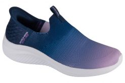 Buty sportowe Sneakersy damskie, Slip-Ins Ultra Flex 3.0 - Beauty Blend. Niebieskie obuwie sportowe damskie Skechers, bez wzorów, z materiału, trekkingowe. Za 299.99 zł.