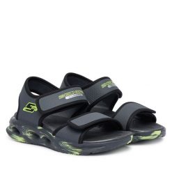Sandały Skechers. Szare sandały chłopięce Skechers, bez zapięcia. Za 179.99 zł.