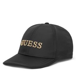 Czapka z daszkiem Guess. Czarne czapki i kapelusze damskie Guess, z aplikacjami. Za 159.99 zł.