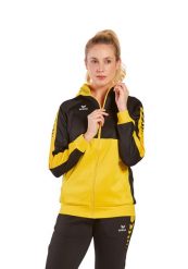 Wielobarwna kurtka treningowa Erima Six Wings z kapturem. Czarne kurtki sportowe damskie Erima, uniwersalny, bez wzorów, z bawełny, z kapturem, na fitness i siłownię. Za 306.99 zł.