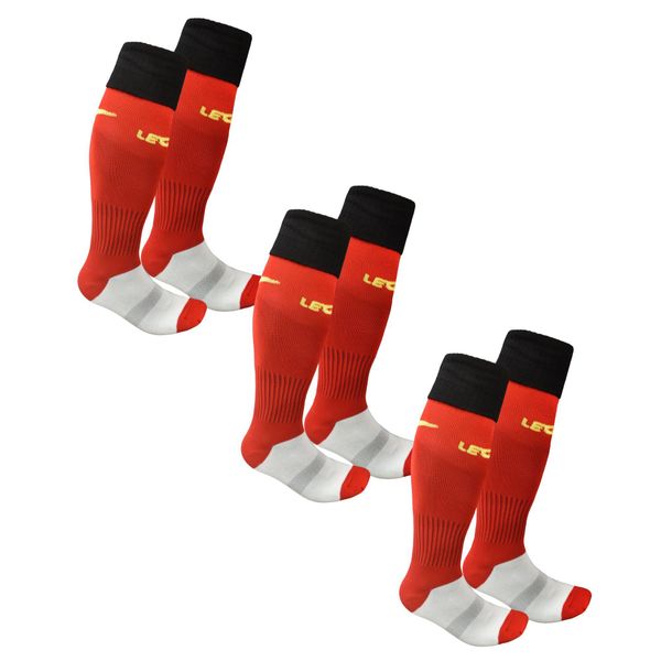 Skarpety piłkarskie C164 czerwone 3 pary. Czarne legginsy sportowe męskie Legea, bez wzorów. W wyprzedaży za 76.50 zł.