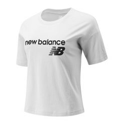 New Balance WT03805WT – biała. Białe t-shirty damskie New Balance, xs, bez wzorów, z bawełny, bez kołnierzyka. Za 69.99 zł.