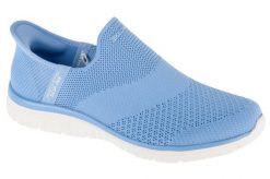 Buty sportowe Sneakersy damskie, Slip-ins: Virtue - Sleek. Czarne obuwie sportowe damskie Skechers, bez wzorów, z materiału, trekkingowe. Za 299.99 zł.